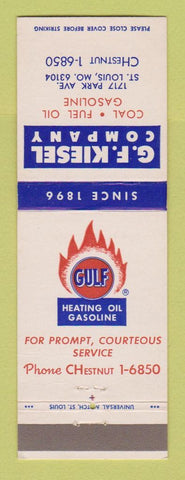 Matchbook Cover - Gulf oil gas GF Kiesel St Louis MO