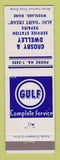 Matchbook Cover - Gulf oil gas Crosby & Dwelley Woodland ME