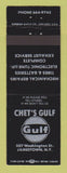 Matchbook Cover - Gulf oil gas Chet's Jamestown NY