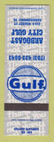 Matchbook Cover - Gulf oil gas Arbogast City Harrisonburg VA
