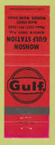 Matchbook Cover - Gulf oil gas Monson ME RED