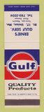Matchbook Cover - Gulf oil gas Ernie's Union ME