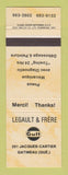 Matchbook Cover - Gulf oil gas Legault & Frere Gatineau QC