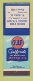 Matchbook Cover - Gulf oil gas Brook Park Lewisburg PA