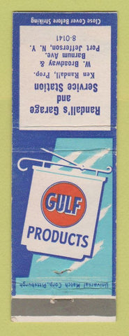 Matchbook Cover - Gulf oil gas Randall's Port Jefferson NY