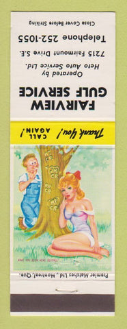 Matchbook Cover - Gulf oil gas Fairview hillbilly