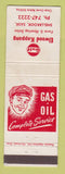 Matchbook Cover - Gulf oil gas Elwood Koppang Shellbrook SK WEAR