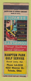 Matchbook Cover - Gulf oil gas Hampton Park Toledo OH WEAR LAMINATED