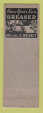 Matchbook Cover - Gulf oil gas Hampton Park Toledo OH WEAR LAMINATED
