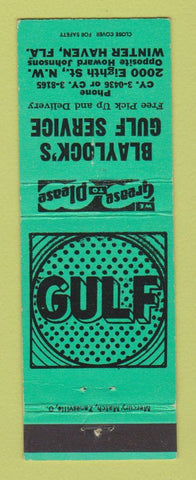 Matchbook Cover - Gulf oil gas Blaylock's Winter Haven FL