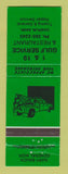 Matchbook Cover - Gulf oil gas 1 & 19 Service Chaplin SK GREEN