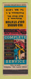 Matchbook Cover - Gulf oil gas Red Bridge Providence RI LAMINATED