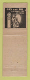 Matchbook Cover - Gulf oil gas Beanum Bros Detroit MI LAMINATED