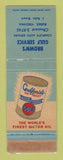 Matchbook Cover - Gulf oil gas Brown's Burke VA WORN LAMINATED