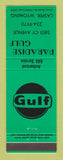 Matchbook Cover - Gulf oil gas Paradise Casper WY GREEN
