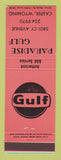 Matchbook Cover - Gulf oil gas Paradise Casper WY SALMON