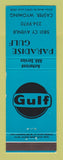 Matchbook Cover - Gulf oil gas Paradise Casper WY BLUE