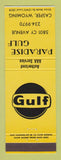 Matchbook Cover - Gulf oil gas Paradise Casper WY YELLOW