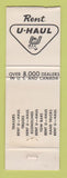 Matchbook Cover - Gulf oil gas Mason's Bowling Green OH U-Haul Trailers WEAR