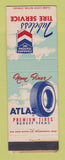 Matchbook Cover - Standard oil gas Atlas Tires WEAR