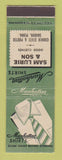 Matchbook Cover - Manhattan Men's Clothes Shirts Sam Lurie Sharon PA