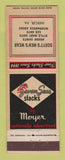 Matchbook Cover - Seven Seas Men's Pants Scott's Mercer PA