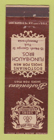 Matchbook Cover - Bostonian Men's Shoes York PA