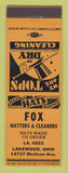 Matchbook Cover - Fox Hatters Cleaners Lakewood OH