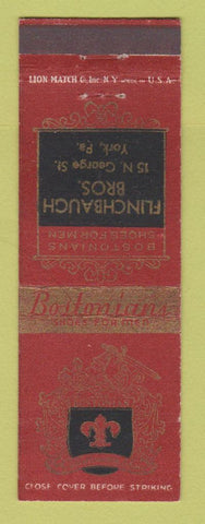 Matchbook Cover - Bostonian Men's Shoes Flinchbaugh York PA