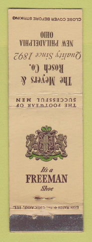 Matchbook Cover - Freeman Men's Shoes Meyers Rosch New Philadelphia OH