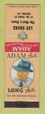 Matchbook Cover - Adam Men's Hats Lee Socks Easton PA