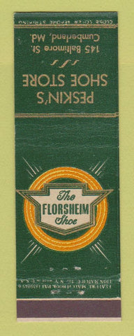 Matchbook Cover - Florsheim Men's Shoes Peskin's Cumberland MD feature