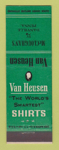 Matchbook Cover - Van Heusen Men's Clothes McCloughan's Danville PA