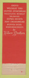 Matchbook Cover - Wilson Brothers Men's Clothes Elyria OH