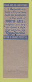 Matchbook Cover - Portis Men's Hats Mike John's Monroe LA