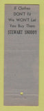 Matchbook Cover - Joseph Freedman Men's Clothes Harrisburg PA WEAR