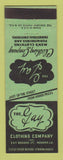 Matchbook Cover - Gay Clothing Company Monroe LA