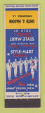 Matchbook Cover - Style Mart Men's Clothes Smith & Madden Springfield LA