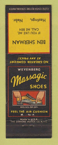 Matchbook Cover - Weyenberg Massagic Shoes Men's Ben Sherman Hastings NE WEAR