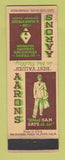 Matchbook Cover - Aarons Men's Clothes Stockton CA WEAR