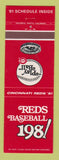 Matchbook Cover - 1981 Cincinnati Reds Baseball OH schedule