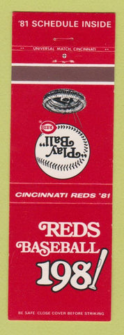 Matchbook Cover - 1981 Cincinnati Reds Baseball OH schedule