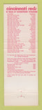 Matchbook Cover - 1981 Cincinnati Reds Baseball OH schedule