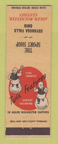 Matchbook Cover - Twin Features Men's Clothes Cuyahoga Falls OH