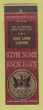 Matchbook Cover - Knox Men's Hats Rodak's Weirton WV