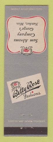 Matchbook Cover - Betty Rose Women's Clothes Sam Abroms Natchez MS