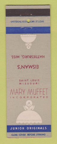 Matchbook Cover - Mary Muffet Girl's Clothes Eisman's Hattiesburg MS