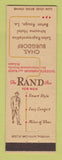 Matchbook Cover - Rand Men's Shoes Chas Burgdorf Baton Rouge LA