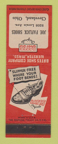 Matchbook Cover - Bates Men's Shoes Joe Faflick Cleveland OH