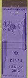 Matchbook Cover - Plaza Findlay OH Midget
